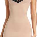 JOYSHAPER Full Slips for Women Under Dresses Tummy Control Body Shaper Shapewear Slip (Small, Nude (With Lace Hem))