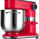 Aifeel 10.5 QT Stand Mixer,900W Electric Food Dough Mixer,Large Capacity Tilt-Head Kitchen Electric Mixer with Dough Hook,Beater,Whisk & Splash Guard,Dishwasher-Safe Attachments for Baking(Red)