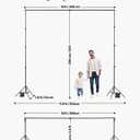 VEVOR Backdrop Stand, 10 x 10 ft Adjustable Photo Backdrop Stand Kit, Portable Background with 4 Crossbars, Heavy Duty Projector Screen , for Wedding, Photo Video Studio & Party