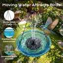 Hanging Bird Bath Fountain, Cascading Outdoor Birdbath with Glass Bowl, USB-Powered Water Feature for Garden, Patio, Yard Decor, Attracts Hummingbirds & Wild Birds