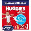 Huggies Size 4 Diapers, Little Snugglers Baby Diapers, Size 4 (22-37 lbs), 150 Count (6 Packs of 25)