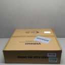 VOLISUN Low Profile Ceiling Fans with Lights and Remote, 19.7in Fandelier Ceiling Fan Flush Mount, 3000K-6500K Smart Bladeless LED Fan Light, Brown Modern Ceiling Fans with Lights for Bedroom