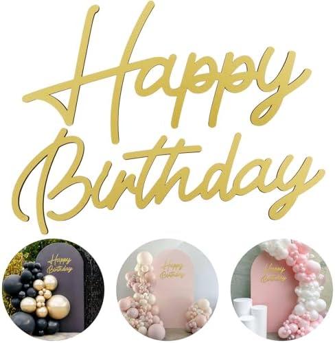 Amazon.com: Happy Birthday Wooden Sign for Backdrop Gold Cutout Letters Plaque Happy Birthday Letters Sign for Balloon Arch Backdrop Birthday Party Baby Shower Photography Background Decorations - Gold : Home & Kitchen