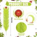 12 PCS Lime Green Christmas Tree Picks 17'' Christmas Tree Fillers with Red Glitter Ball Green Furry Stems Trees Topper Ornaments for Holiday Home Vase Fillers Xmas Trees Wreath Craft Decoration