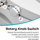 Bidet Toilet Seat,Non-Electric Quiet-Close,Fit Elongated Toilet Seat,Adjustable Water Pressure and Self-Cleaning Dual Nozzles