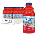 Hawaiian Punch Fruit Juicy Red Fruit Juice Drink, 32 Fl Oz Bottle (Pack Of 12), Caffeine-Free, Carbonation-Free, Gluten-Free, Excellent Source Of Vitamin C, Less Than 100 Calories, Best By: OCT 11/2026