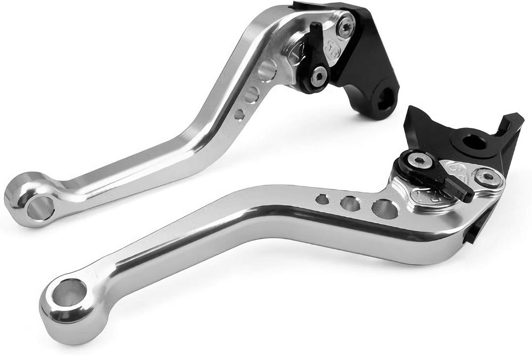 RIDE IT FOREVER Short Brake Clutch Levers for CBR500R/CB500F/X 2013-2021,GROM 2014-2023,CBR250R 2011-2013,CBR300R CB300F/FA 2014-2022,CB400F/CB400R 2013-2020-Silver