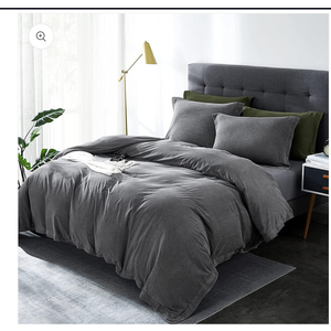 100% Washed Cotton Duvet Cover Set. Full