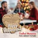Retirement Ornament 2025 - Appreciation Farewell Gifts for Coworkers, Friends, Teacher, Boss, Nurse, Double Layers Wooden, Happy Retirement Gift for First Christmas Retired
