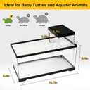 Turtle Tank Kit with Top Basking Platform,7.7 Gal 19.7X 9.5X 9.5 in