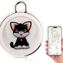 Dog GPS Tracker - Tiny & Lightweight, Waterproof Pet Tracker for Small Dogs & Cats | Apple MFi Certified, No Subscription or Monthly Fee | Smart Anti-Loss Locator for Pets, Keys & Wallets (Cat)