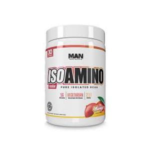 Man Sports ISOAmino Pure Isolated BCAAs  Build Lean Muscle  Branched Chain Amino Acids Powder  Keto BCAA  Accelerate Recovery  255 Grams, 30 Servings  Mango