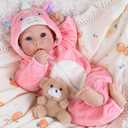 Aori 17 Inch Baby Dolls Realistic Doll with Ultra Real Life Soft Body & Pink Outfits for Girls 3+ | Pretend Play, Dress Up, Nursery Decor