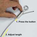 6 Sets Adjustable Hanging Wire Kit, Stainless Steel Multipurpose Suspension Wire Cable with Hook, Heavy Duty Anchor for Furniture, Light, Lamp, Picture, Mirror Secure to Wall or Ceiling, 20in