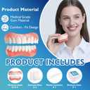 Moldable False Teeth - Veneers Teeth for Women & Men, Silicone Dentures Set for Both Upper and Lower, Temporary Dentures DIY at Home Within Minutes Fix Your Smile