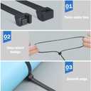 Large Zip Ties Heavy Duty 23 inch Cable Ties 100 Pack Black 200lbs UV Resistant Wire Tie for Indoor and Outdoor Use