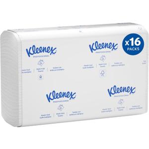 Kleenex Professional Universal Multifold Paper Towels, Bulk (01890), Absorbency Pockets, 9.2" x 9.4" Towel, White (150 Sheets/Pack, 16 Packs/Case, 2,400 Sheet Total)