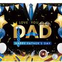 Love You Dad Happy Father's Day Backdrop I Love Dad Father's Day Photography Background Party Decor Photoshoot Banners 7x5ft