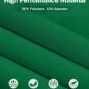 ZITY Men's Dress Shirts Solid Long Sleeve Business Casual Button Down Shirts (Green, XXXL)