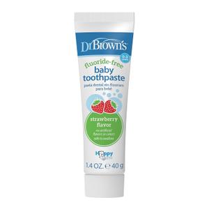 Dr. Browns Fluoride-Free Baby Toothpaste, Infant & Toddler Oral Care, Strawberry, 1-Pack, 1.4oz/40g, 0-3 Years