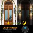 tewei 4 Pack Dusk to Dawn Outdoor Light Fixture, Black Exterior Wall Lights Up and Down Porch Lights Outdoor Wall Mount Waterproof Aluminum Outside Lights for House Garage, 3-Layer, 3000K, 3 Layer - 15 Inch