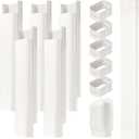 4" W 9Ft L Line Set Cover Kit for Mini Split Air Conditioners Decorative PVC Slim Line Cover for Central AC & Heat Pumps Systems Tubing Cover