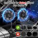 Dual Heads Car Fan for Cup Holder, Car Cup Holder Fan for Car Truck Vehicle Van RV with 3 Adjustable Speeds& 360 Rotation (No Battery)