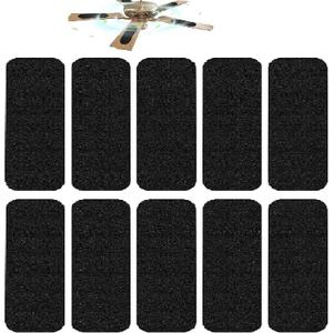 inYYTer 10 Pack Ceiling Fan Filters for Blades, Strong Activated Coconut Carbon Filter for Ceiling Fans, Universal Fit Unscented Charcoal Fan Air Purifier Pad