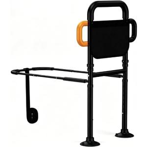 Bed Rails for Elderly Adults Safety with Non-Slip Ergonomic Handle, ASTM Approved Adjustable Bed Assist Rail for Seniors,400 lb Load Capacity, Fixing Strap&Storage Pocket, Fits Twin/Full/Queen/King