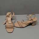 mysoft Women's Strappy Low Chunky Block Heel Sandals Open Toe Dress Shoes 8.5
