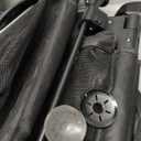 Dearlomum Extra Wide Gate Playpen with Heat-Resistant Mesh, 6 Panel Foldable Fence, Indoor/Outdoor Safety Barrier, Dog Playpen & Fireplace Gate, Black