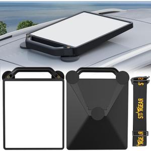 Starlink Mini Magnetic Mount with Protective Silicone Case, 2 in 1 Satellite Dish Mounting Kit & Cover with 200lbs Magnet Bases Handle Shoulder Strap & 1/4"-20 Nuts for RVs Car Boat/Road Trip (Black)