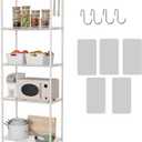 HOMEFORT 5-Shelving Unit, Adjustable Wire Shelving, Metal Wire Shelf with Shelf Liners and Hooks for Kitchen, Closet, Bathroom, Laundry, White,21" W x 11" D x 59" H