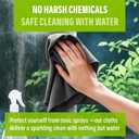 E-Cloth Microfiber Window Cleaning Cloth Kit - Glass Cleaning Cloth for Windows, Mirrors, Cars, Lenses, Eyeglasses, & More, Streak Free Clean, Machine Washable Reusable Towel - Gray