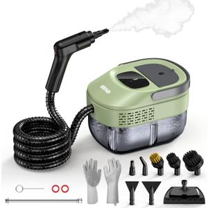 ODSD Steam Cleaner for Home & Car, 3-Level Adjustable Steamer for Cleaning, 15s Heat-Up & 1.6L Large Tank, Handheld Steam Cleaner for Car Detailing, Home, Tile, Grout, Furniture with 15pcs Accessories (Green)
