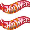 6 x Authntcestore- (2 Pack) Hot Wheelz Sticker Decal Vinyl | Car Racing Lovers | Cars | Windows | Laptops | Walls | Any Smooth Surface | Premium Quality | Size: 5" x 2"
