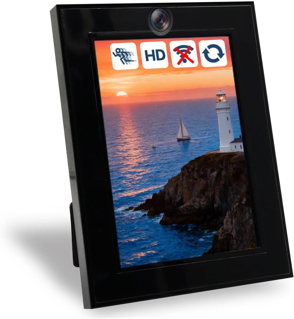 No WiFi Hidden Spy Camera Photo Frame, 1080P Nanny Cam, Home Security Surveillance Camera with Motion Detection No Audio