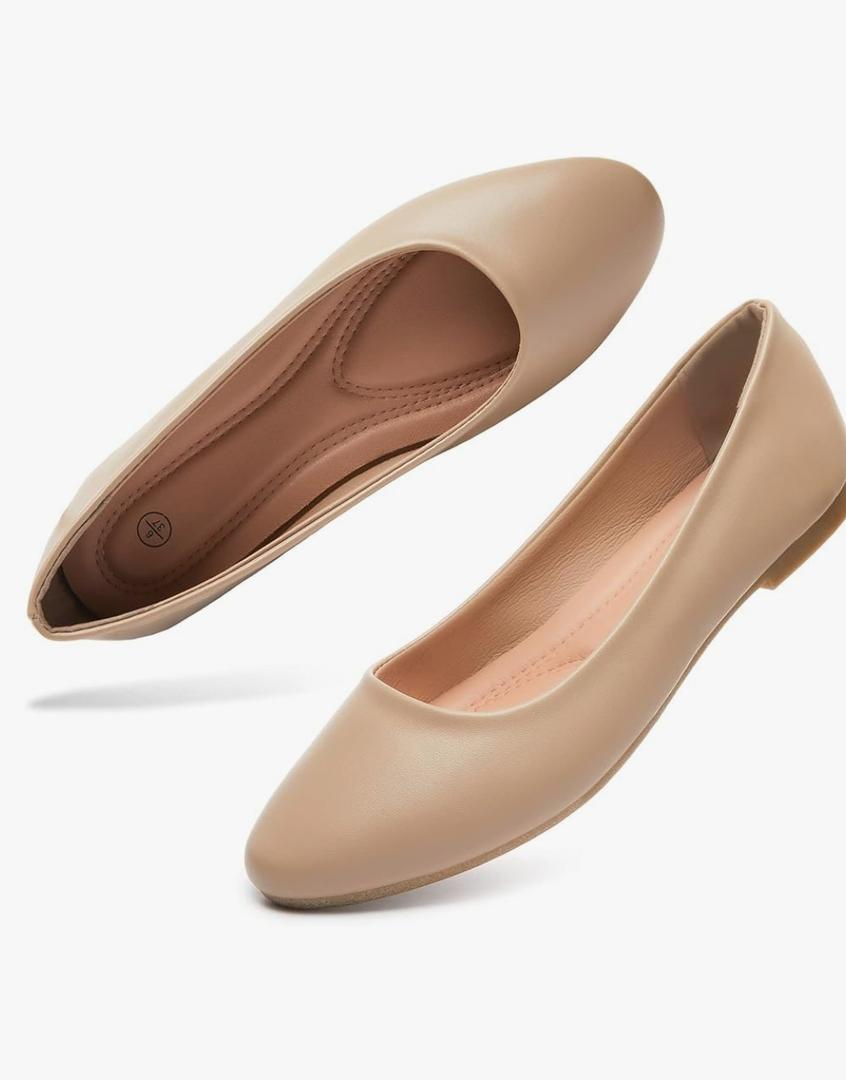 Women's Flats Shoes Ballet Flats Dress Shoes Comfortable PU Leather Slip on Shoes for Women Size 9/40