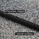AREDO Door mat with Non Slip Rubber Backing, Washable Soft Floor Carpet for Kitchen, Hallway, Entryway Indoor, Bedroom, Laundry, Low Pile Area Rugs, Solid Color with Pointillism Style, 2 * 3 ft Black