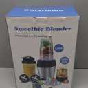 12-Piece Smoothie Blender Maker 25,000 RPM Personal Blender for Ice Crushing Smoothies & Frozen Drinks Nuts with 23oz, 32oz, 37oz Portable Cups Two 6-Leaf Stainless Steel Blades, Silver