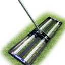 Updated Lawn Leveling Rake with Aluminum Rollers, Stainless Steel 17"x10" Levelawn Tool , Heavy-Duty Lawn Leveler with 70" Extended Handle, Yard Leveling Rake Suit for Garden, Golf Lawn, Farm