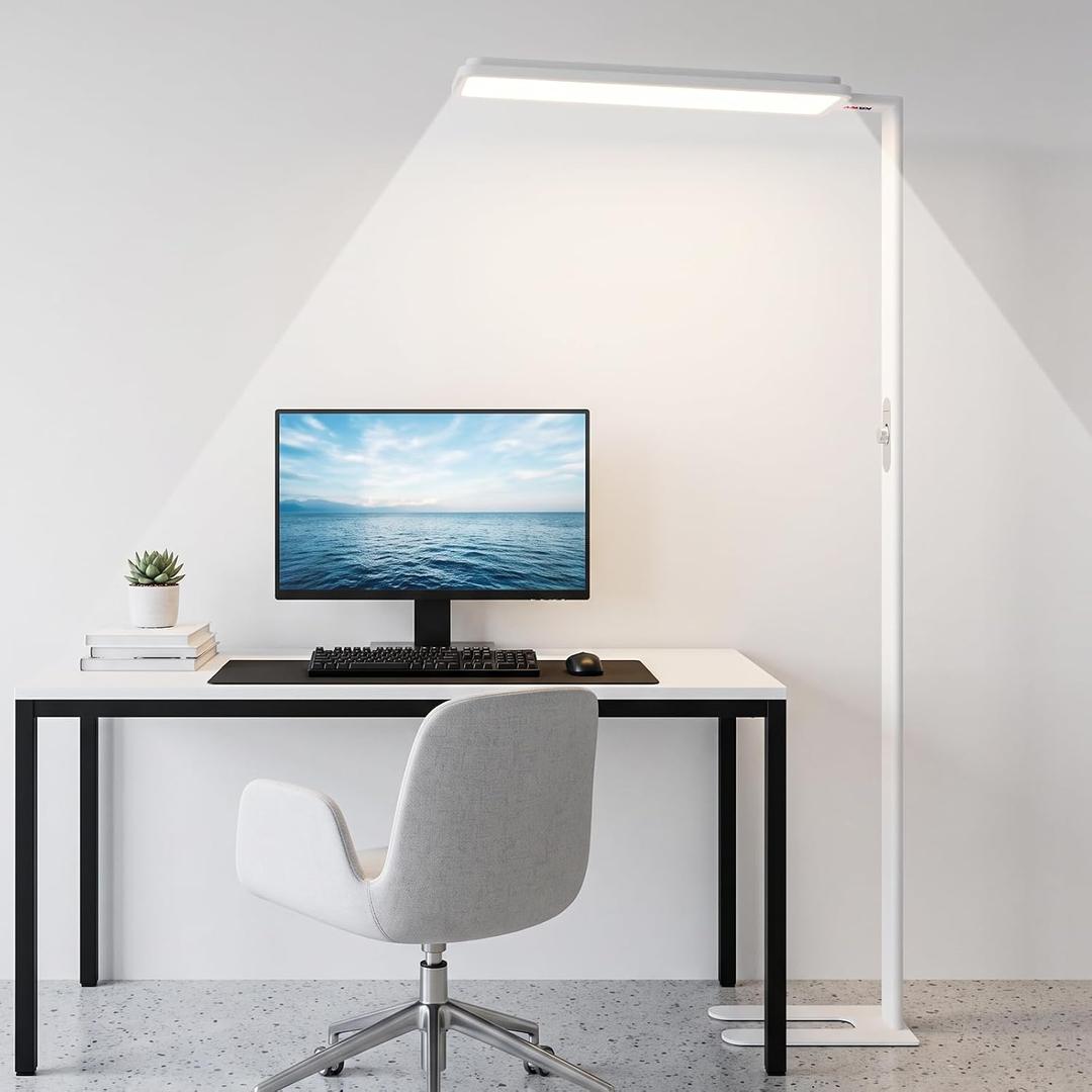 LED Floor Lamp 68inch Standing led Desk Light Eye-Caring Reading Study
CRI ≥98, Dimmable, Multiple Diffuse Reflections, Aluminum Tall Standing Lamp for Living Room Kids Study Home Office