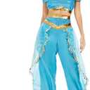 Funna Costume for Women Princess Dress Up Outfit Party Supplies Blue, Medium