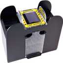 Automatic Card Shuffler, Battery Operated Card Dealer Machine, Electric Casino Card Shuffler for UNO, Blackjack, Texas Hold'em, Home Card Games (1-6 Deck)
