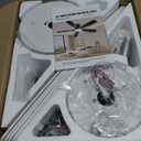 Ceiling Fans with Lights, 52 inch Low Profile Ceiling Fan with Light and Remote Control, Flush Mount, Reversible Motor, Dimmable, Noiseless, White Ceiling Fan for Bedroom, Indoor/Outdoor Use