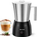 Secura Detachable Milk Frother, 17oz Electric Milk Steamer Stainless Steel, Automatic Hot/Cold Foam and Hot Chocolate Maker with Dishwasher Safe, 120V