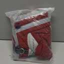 AOFITEE Fullbody Dog Coat Warm Fleece Dog Jacket, Windproof Dogs Winter Coat with Harness Built in, Reflective Turtleneck Dogs Snowsuit Puffer Jacket, Four Legged Pet Snow Suit, Christmas Red S (Burgundy)