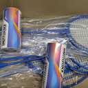 Wettarn 12 Pcs Badminton Rackets Bulk with 18 Nylon Badmintons, Shuttle Set for Beginners Advanced Player Backyard Gym Beach Outdoor
