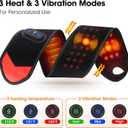 Cordless Wrist Massager for Carpal Tunnel Relief, Hand Massager with Heat, Heated Wrist Massager, Wrist Heating Pad for Pain Relief, Heated Wrist Wrap for Pain, With Red Light, 3 Heat & 3 Massage Modes, Black (Black)
