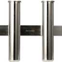 Amarine Made 4 Tube Fishing Rod Rack Mirror Finish Stainless Steel 316 Wall / Side Mounted Rod Holder for Boat Yacht